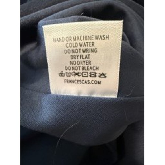 Mi Ami Francesca's Navy Blue Floral V-Neck Ruffled Maxi Dress Size Medium - Picture 3 of 9